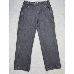 Playboy Carpenter Jeans Womens 11 Faded Black Relaxed Straight Utility Y2K Style